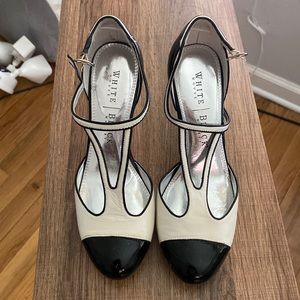 White House Black Market Leather Heels Size 7